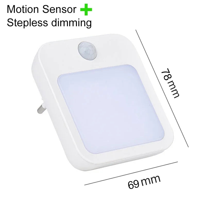 Motion Sensor LED Night Light – Plug-in Automatic Night Lamp for Bedroom, Bathroom & Hallway