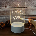 LED Message Board Night Light – USB Acrylic Writing Lamp for Bedroom, Desk & Gifts