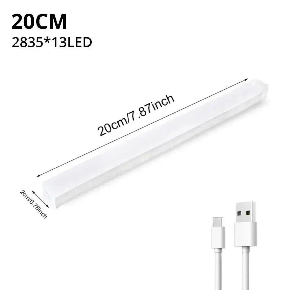 Wireless Motion Sensor LED Light Bar – USB Rechargeable Magnetic Night Light for Closet, Kitchen & Cabinet