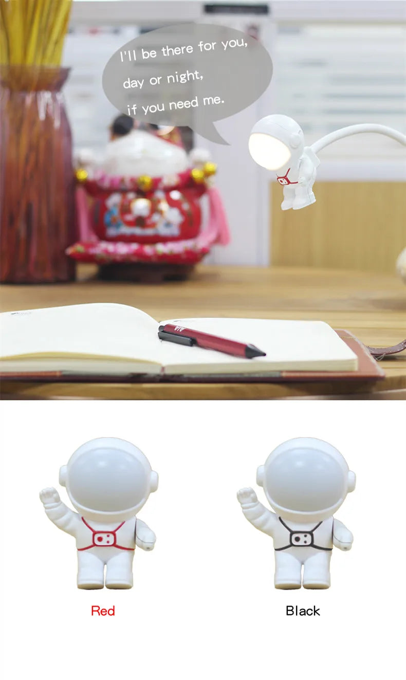 Astronaut USB Night Light – Voice Control LED Desk Lamp for Bedroom, Reading & Gifts