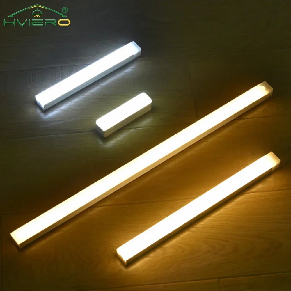 Wireless Motion Sensor LED Light Bar – USB Rechargeable Magnetic Night Light for Closet, Kitchen & Cabinet
