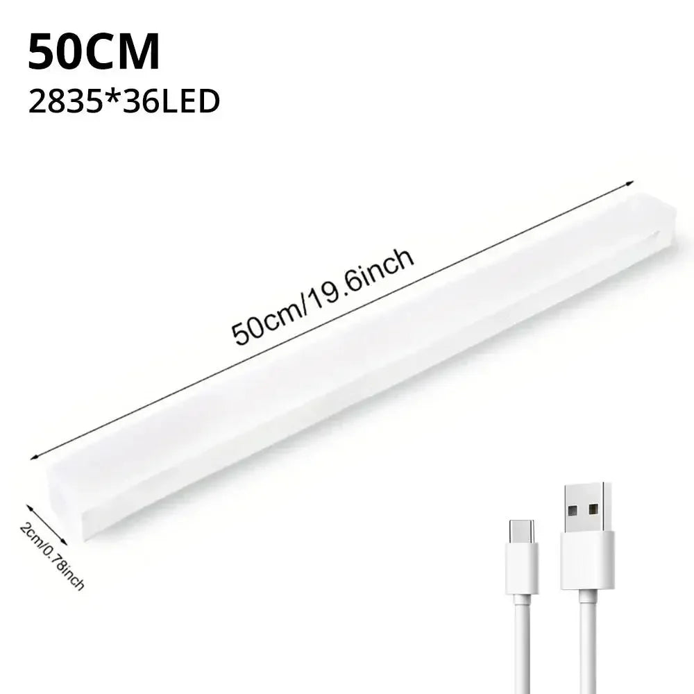 Wireless Motion Sensor LED Light Bar – USB Rechargeable Magnetic Night Light for Closet, Kitchen & Cabinet