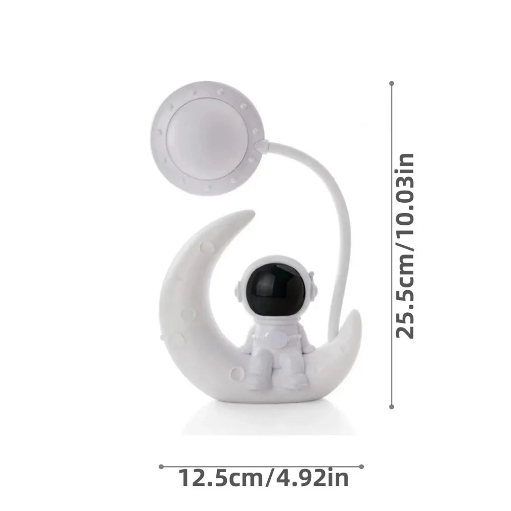 Moon Astronaut LED Night Light – Cute Desk Lamp for Bedroom, Kids Room & Home Decor