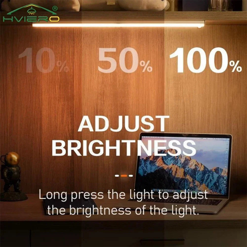 Wireless Motion Sensor LED Light Bar – USB Rechargeable Magnetic Night Light for Closet, Kitchen & Cabinet
