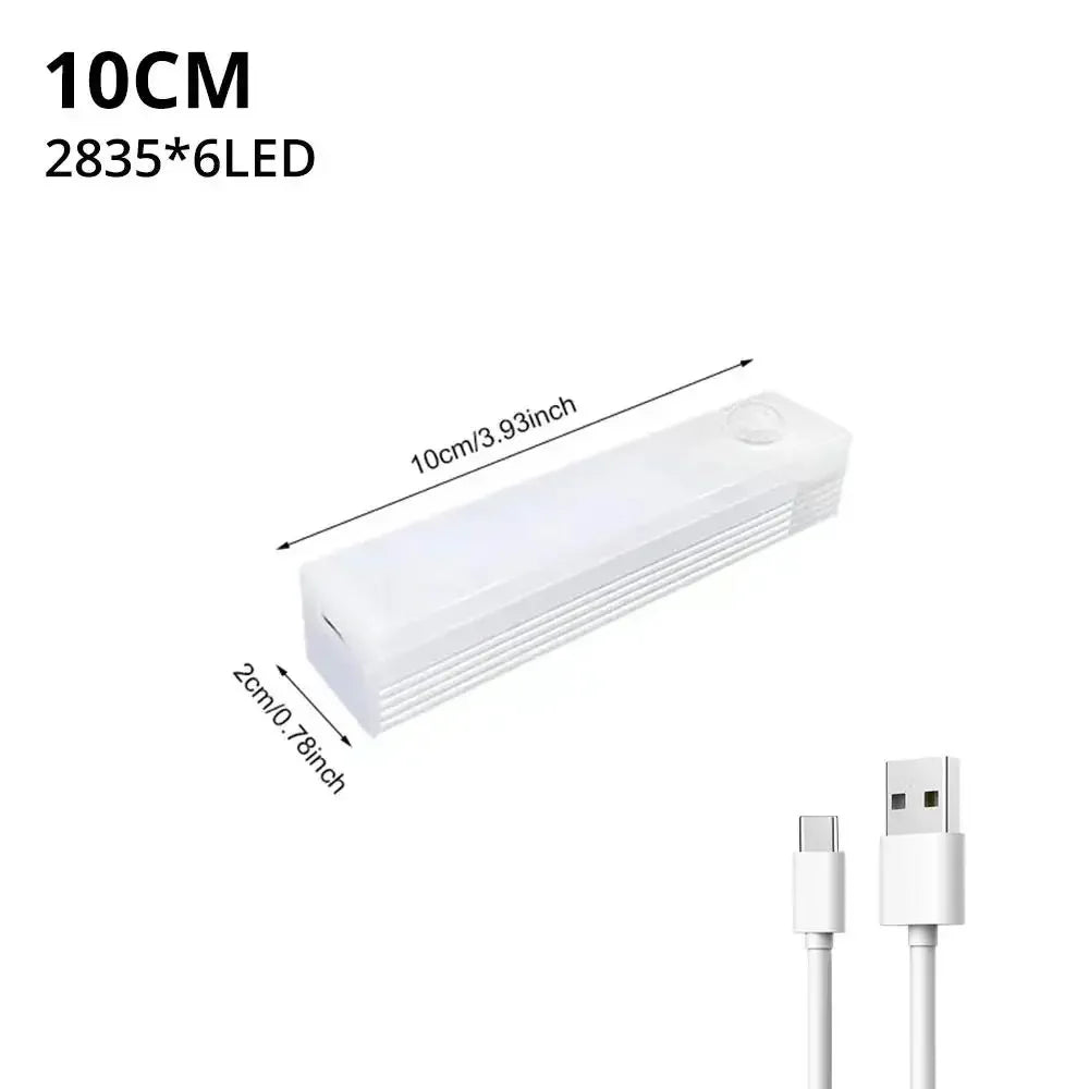 Wireless Motion Sensor LED Light Bar – USB Rechargeable Magnetic Night Light for Closet, Kitchen & Cabinet