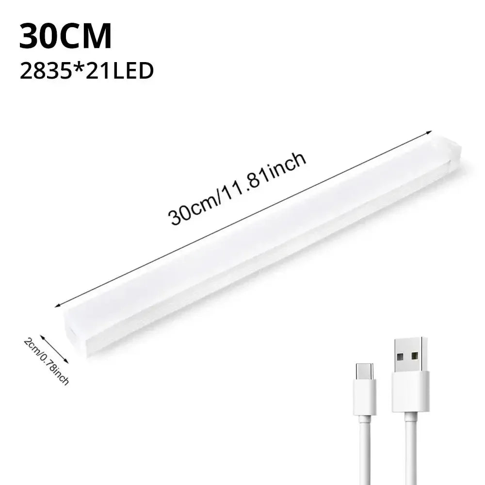 Wireless Motion Sensor LED Light Bar – USB Rechargeable Magnetic Night Light for Closet, Kitchen & Cabinet
