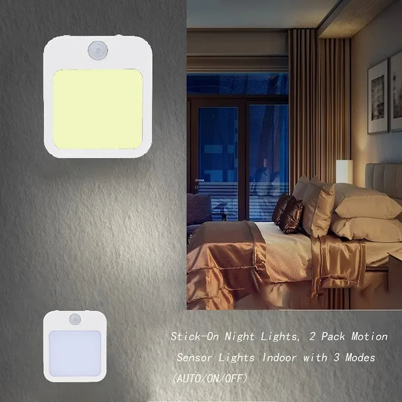Motion Sensor LED Night Light – Plug-in Automatic Night Lamp for Bedroom, Bathroom & Hallway