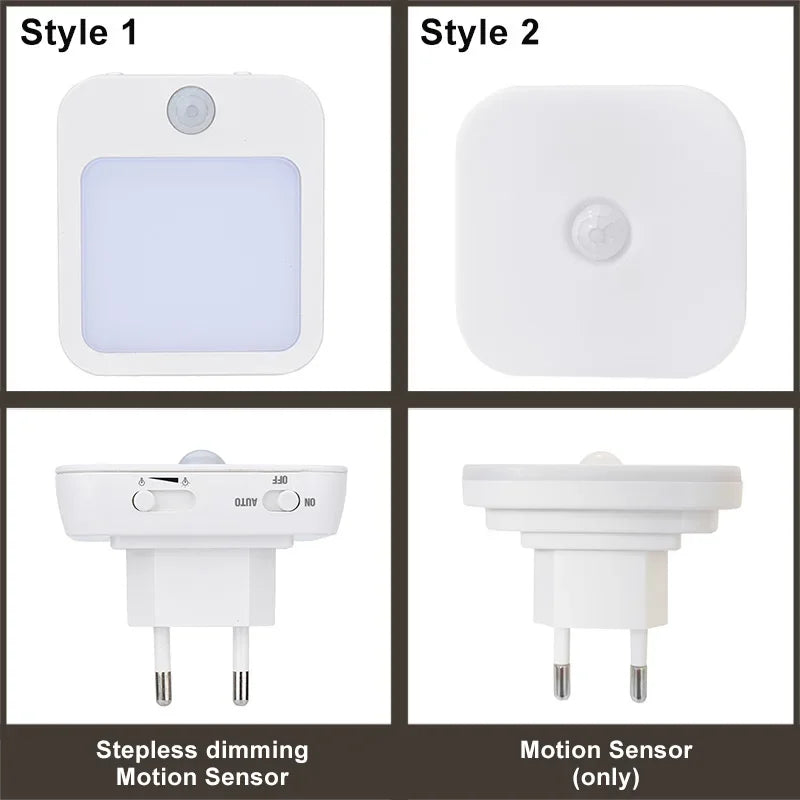 Motion Sensor LED Night Light – Plug-in Automatic Night Lamp for Bedroom, Bathroom & Hallway